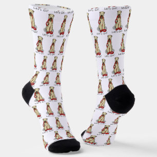 Let's Go! Walk Wheaten Terrier Dog (wheaten 1b2) Socks