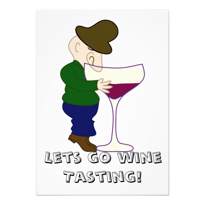 Lets Go Wine Tasting Invitations