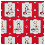 Let's Go! Yellow Labrador Retriever - Cute Dog Fabric