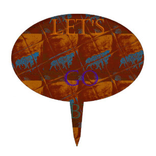 Let's Go Zebra Safari Art Print/Graphic Cake Topper