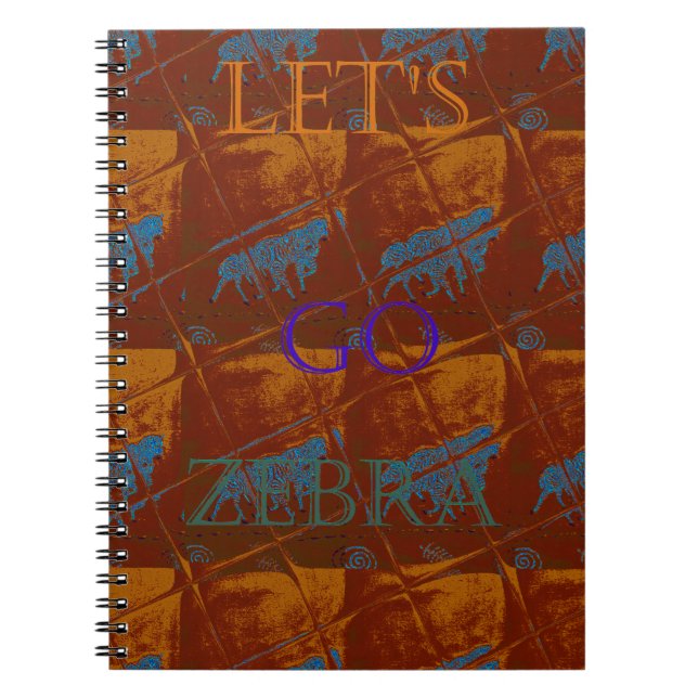 Let's Go Zebra Safari Art Print/Graphic Notebook (Front)