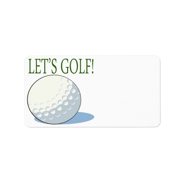 Lets Golf Label (Front)