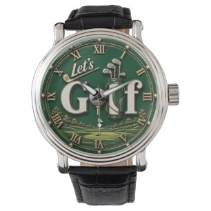 Let's Golf Vintage Golf Lover Gift Watch