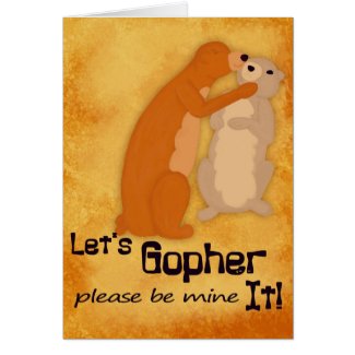 Let's Gopher It Love Card