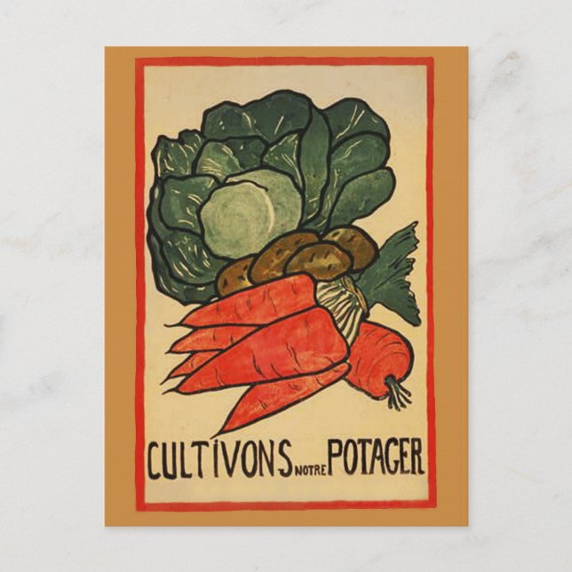 Let's Grow a Vegetable Garden Postcard (Front)