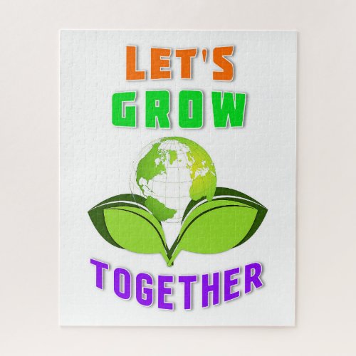 Lets Grow Together Save World Mother Earth Day Jigsaw Puzzle