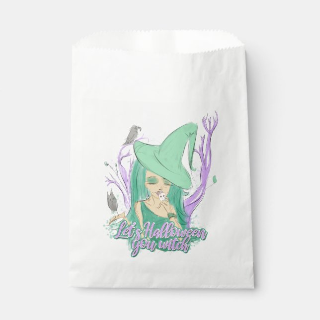 Let's Halloween you witch Favor Bag (Front)