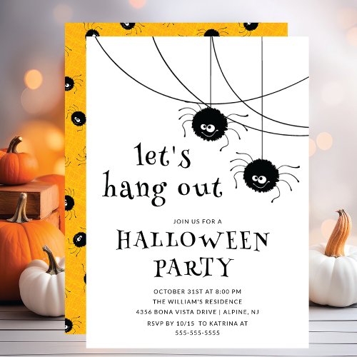 Lets Hang Out Halloween Party Invitation