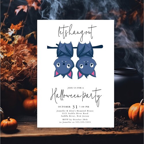 Lets Hang Out Halloween Party Invitation