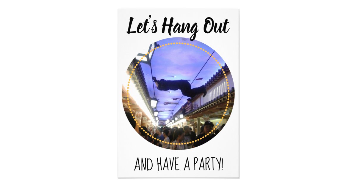 Let's Hang Out Invitation | Zazzle.com