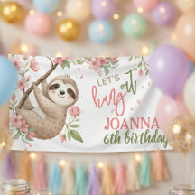 Let's hang out sloth kids birthday