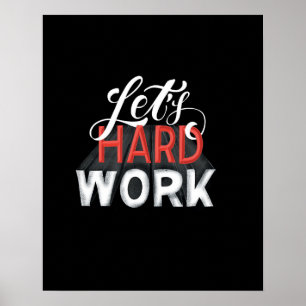 Lets hard rock. Mysic player motivation phrase. Poster