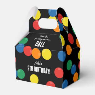 Let's Have a Ball Colorful Ball Birthday Party Favor Boxes