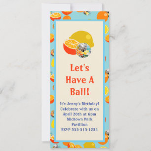 Let's Have A Ball! Disco Party Invitation