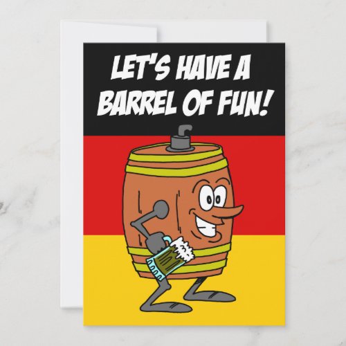 Lets Have  A Barrel Of Fun Oktoberfest Invite