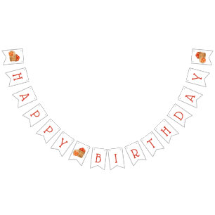 Let's Have a Bushel of Fun! Apple Birthday Decor Bunting Flags