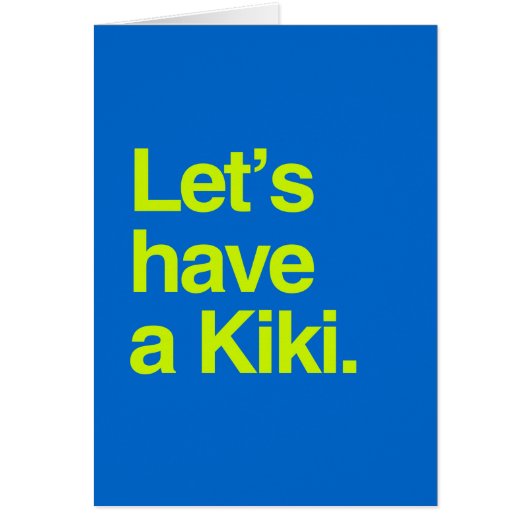 Let's have a kiki (neon) cards (Front)