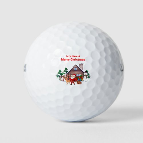 Lets Have A Merry Christmas Golf Balls