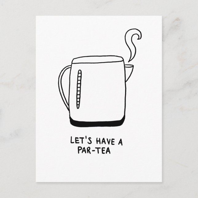 Let's Have a Par-Tea Postcard (Front)