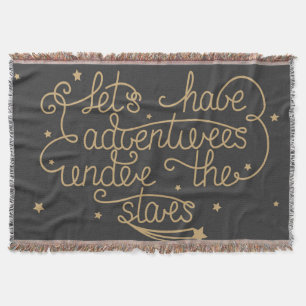 Lets Have Adventures Throw Blanket
