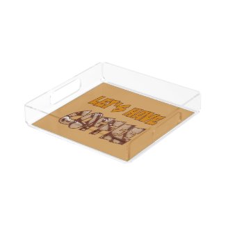 Let's have Coffee, small square tray