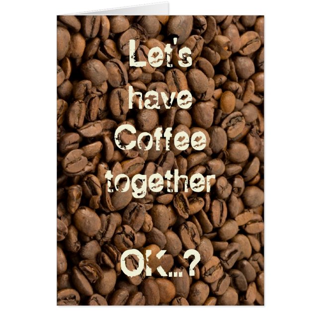 Let's have Coffee together Cards (Front)