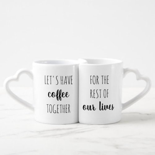 Lets have coffee together couples mug set