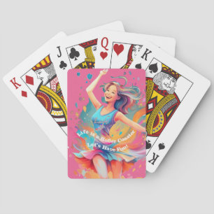 Let's Have Fun,Life a Roller Coaster Poker Cards