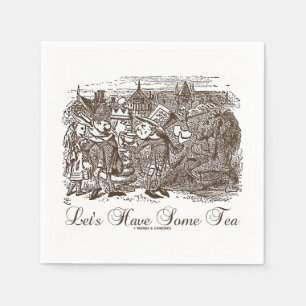 Let's Have Some Tea Wonderland Alice Haigha Hatta Napkins