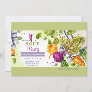 Let's Have Soup Party Invitation