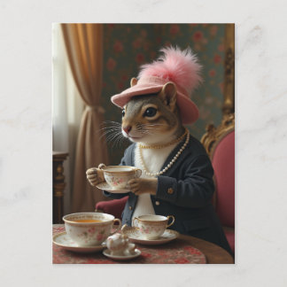 Let's Have Tea Holiday Postcard