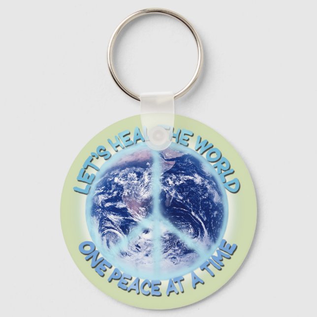 Let's heal the World Sticker Keychain (Front)