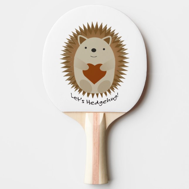 Lets Hedgehug Hegehog Ping Pong Paddle (Front)