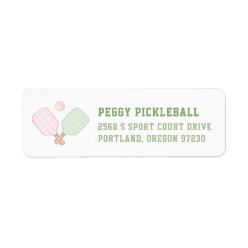 Lets Hit the Court  Preppy Pickleball  Label