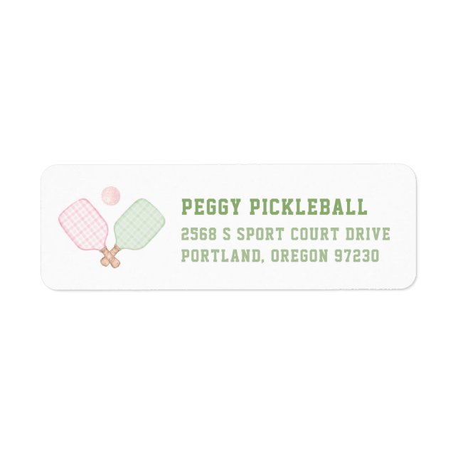 Let's Hit the Court | Preppy Pickleball  Label (Front)