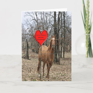 Lets Horse Around Valentine Holiday Card