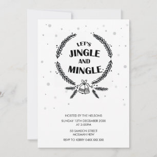 Let's Jingle and Mingle Christmas Party Holiday Invitation