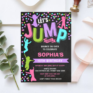 Let's Jump and Play Birthday Invitation