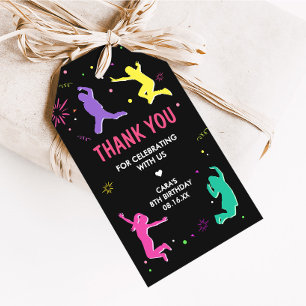 Let's Jump and Play Girl Birthday Party Favor Tags