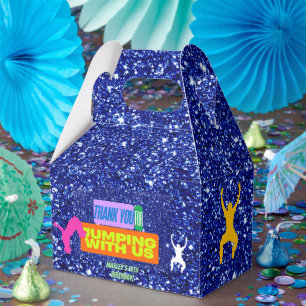 Let's Jump Party Bounce Neon Trampoline Park Favor Boxes