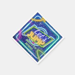 Let's Jump Party Bounce Neon Trampoline Park  Napkins