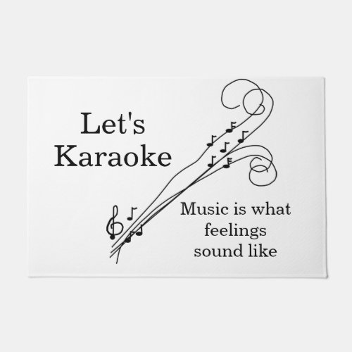 Lets Karaoke Music is what feelings sound like Doormat