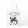 Let's Keep a Pawsitive Cattitude Grocery Bag