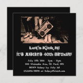 Let's Kick It Birthday Invitation (Front/Back)