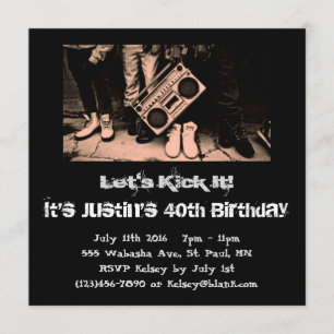 Let's Kick It Birthday Invitation