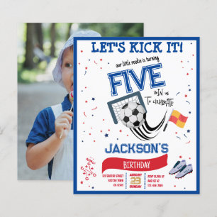 Lets Kick It Rookie Soccer Budget Photo Birthday