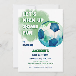 Let's kick up some fun Soccer Invitation