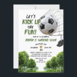 Let's Kick Up the Fun Boy Kids Soccer Birthday Invitation<br><div class="desc">EDITABLE Let's Kick Up the Fun Boy Kids Soccer Birthday Party Invitation</div>