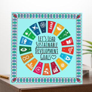 Let's Lead Goals Sustainability Inspiring Art Gift Foam Board