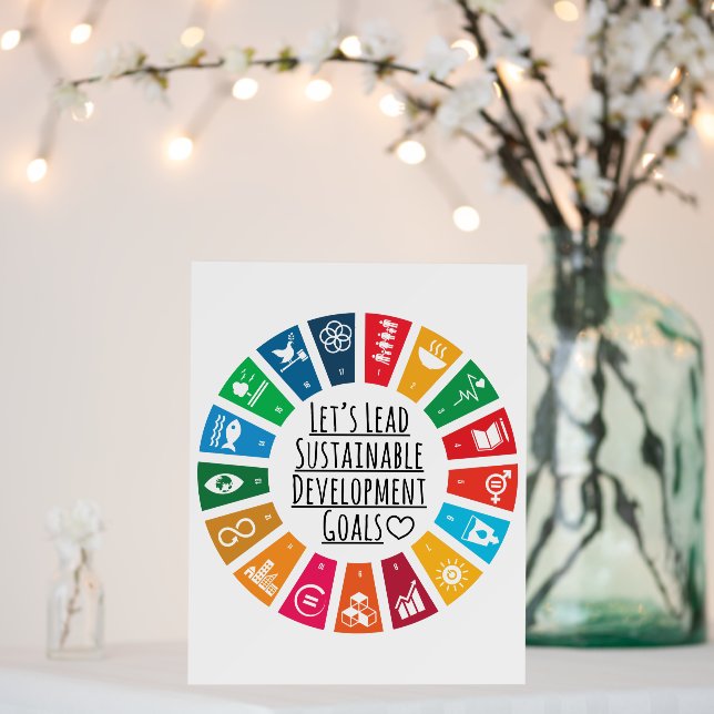 Let's Lead SDGs Inspire Change Sustainability Art Foam Board (In Situ (Wedding))